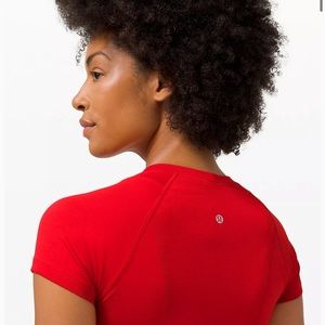 Lululemon Swiftly Tech Short Sleeve in Red